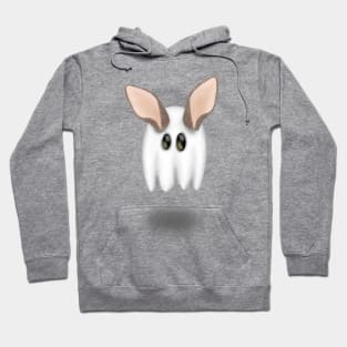 Ghost Rabbit Ears Cartoon Ghostly Sheet Trick or Treat Hoodie